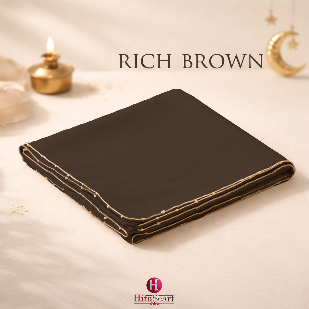 Shawl Hoodie Beaded Chiffon