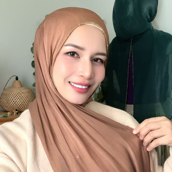 Shawl Hoodie Shimmer Beaded