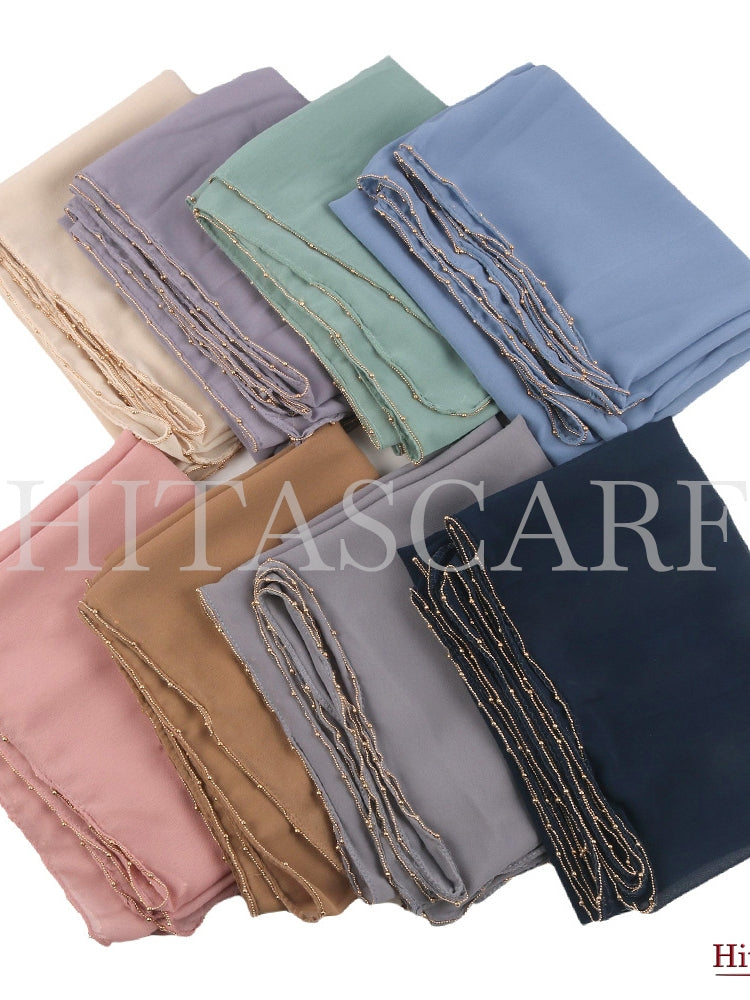 Shawl Beaded Heavy Chiffon 