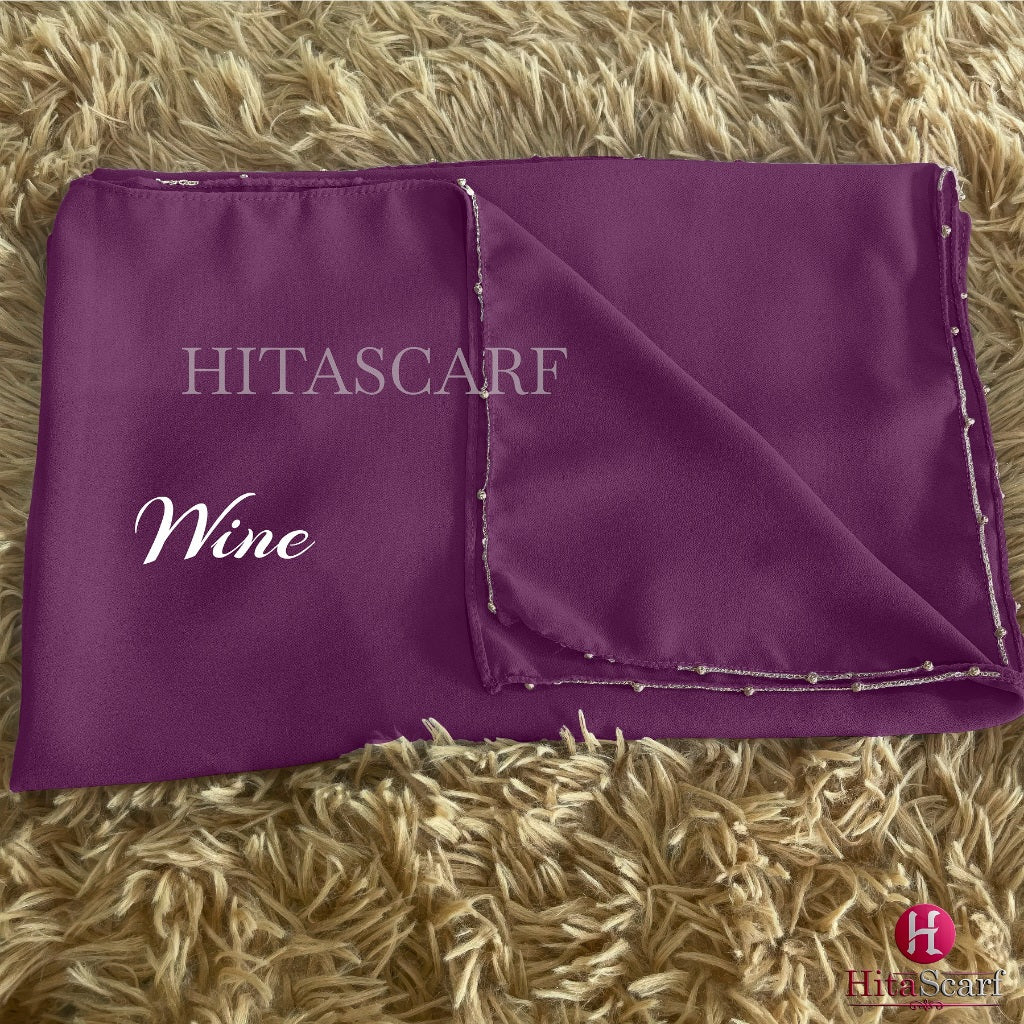 Shawl Beaded Heavy Chiffon 