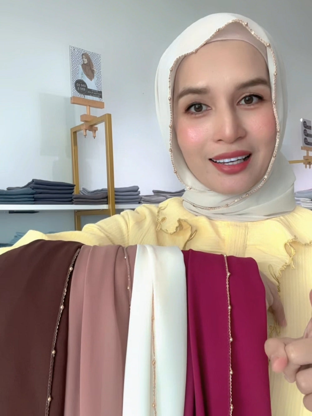 Shawl Beaded Heavy Chiffon 