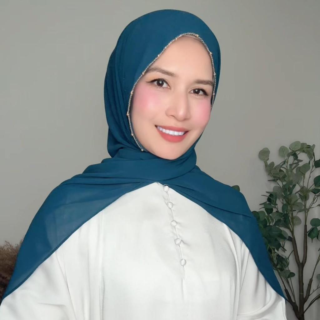 Shawl Hoodie Beaded Chiffon