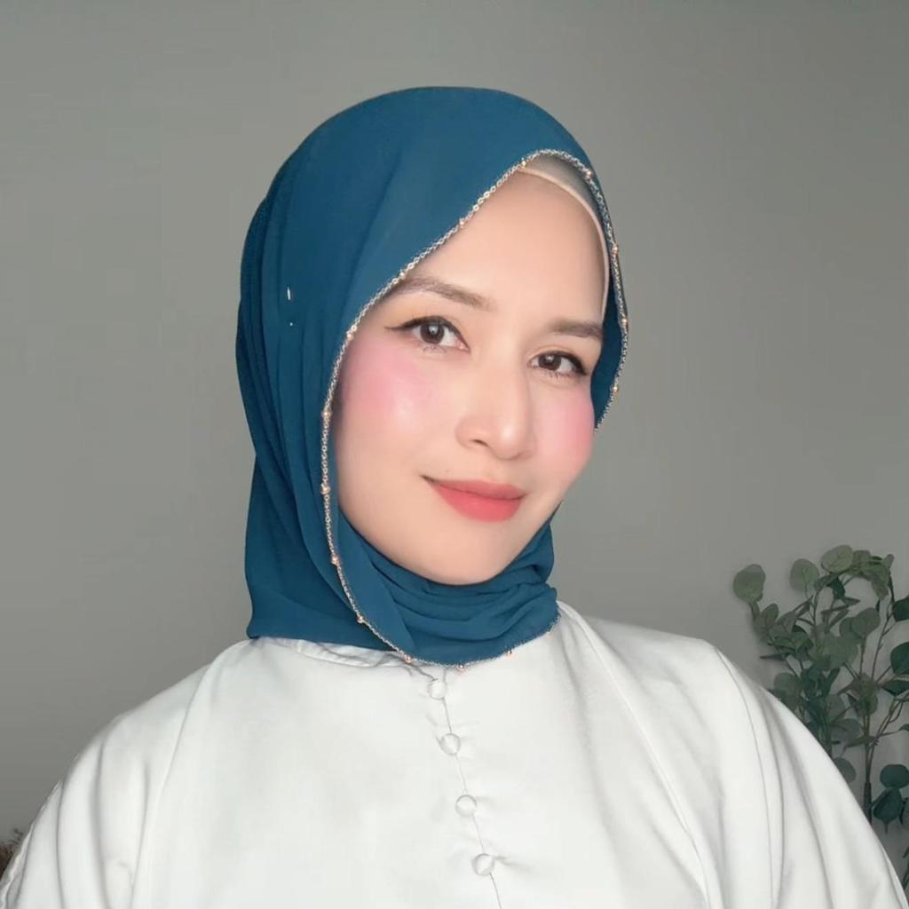 Shawl Hoodie Beaded Chiffon