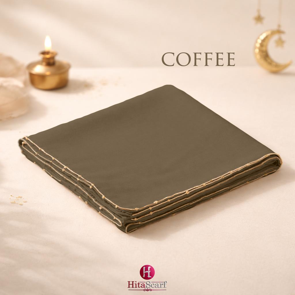 Shawl Hoodie Beaded Chiffon