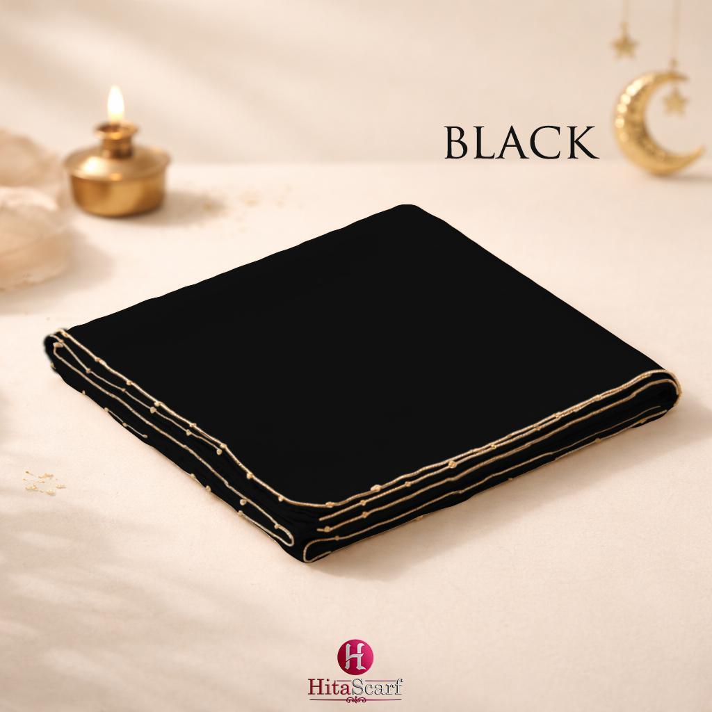 Shawl Hoodie Beaded Chiffon