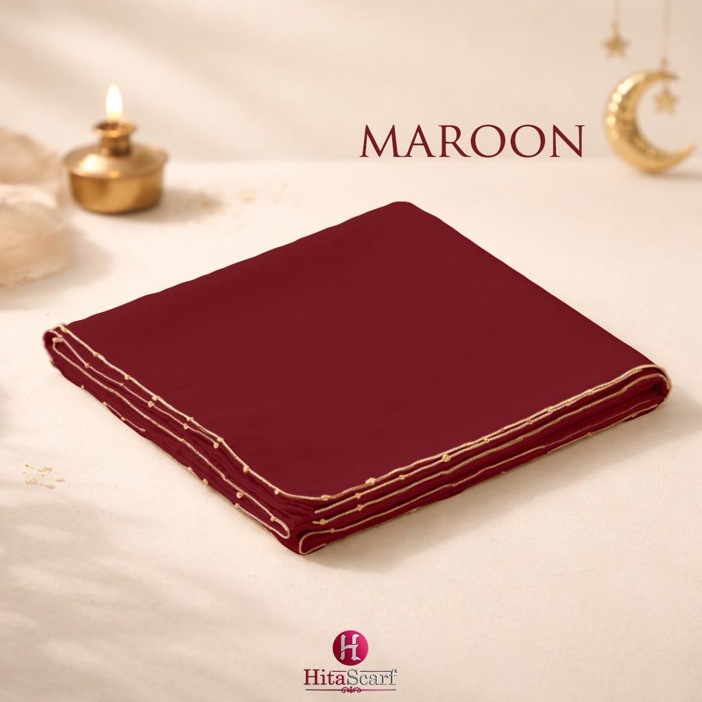 Shawl Hoodie Beaded Chiffon